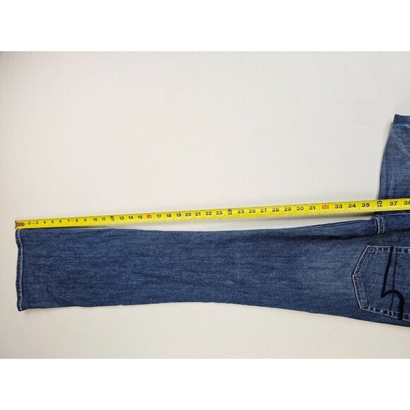 American Eagle Outfitters Size 6 X-Long Women Kick Boot Super Stretch Blue Jeans - Picture 8 of 13